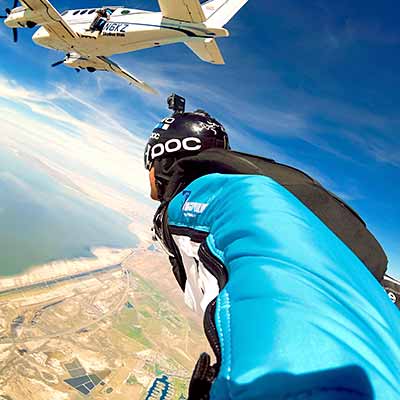 Skydiver with a HERO4